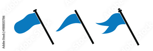 Message flag flat icon for apps and websites. Flag icon. Eps 10.