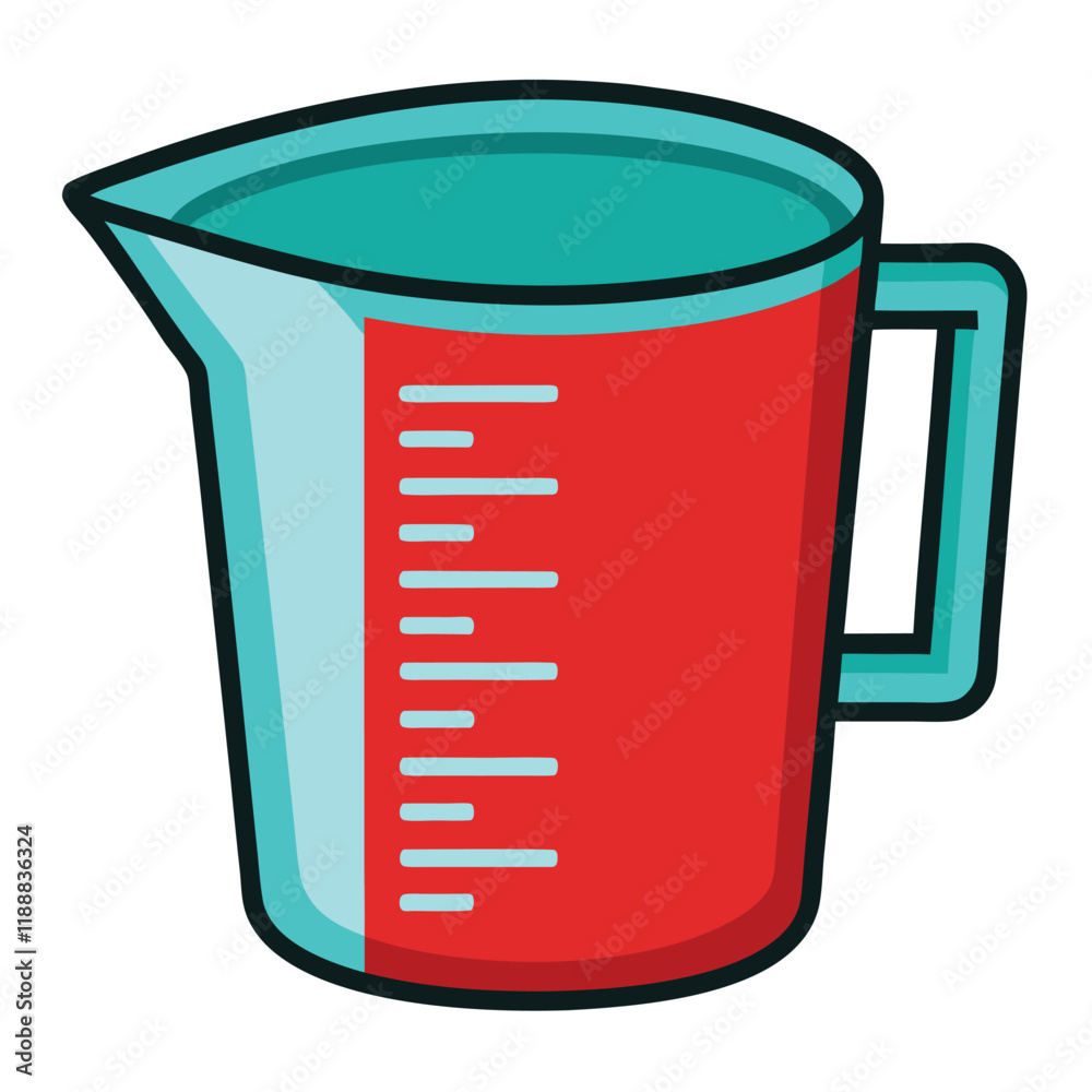 illustration of a measuring cup on a white background illustration of a measuring cup on a white background