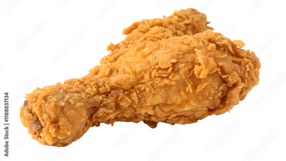 fry chicken isolated on white fry chicken isolated on white