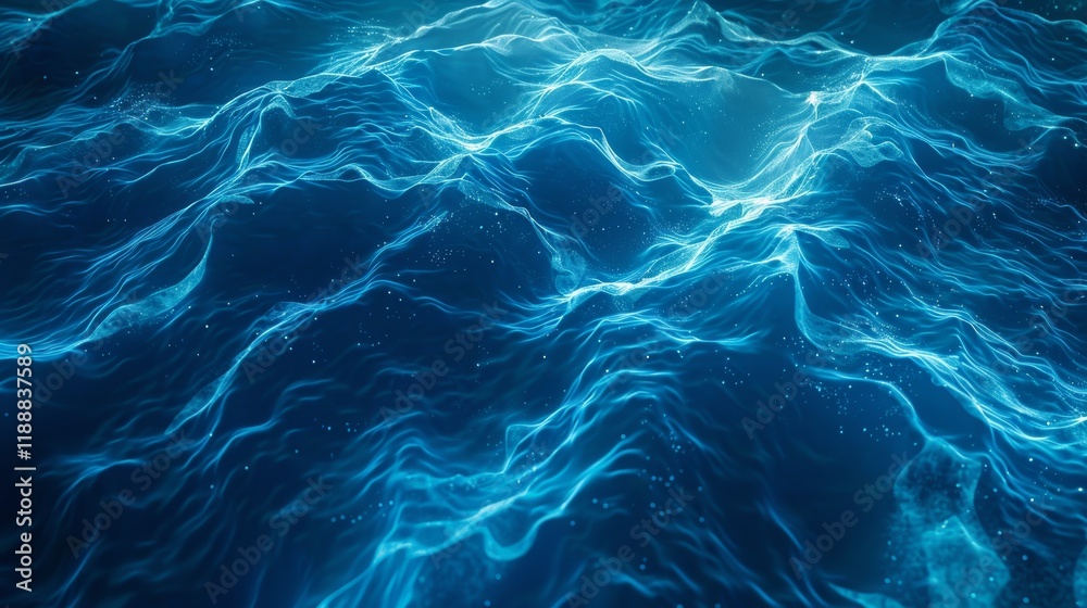 Fototapeta premium Abstract Blue Swirl Wallpaper