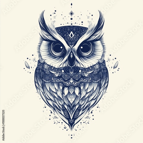 Elegant Owl Vector Graphic Design Art. Artistic Owl Vector Illustration. Stylish Owl Graphic Design. Modern Owl Vector Artwork. Creative Owl. Design for Digital Projects. Owl Graphic Art for Branding photo