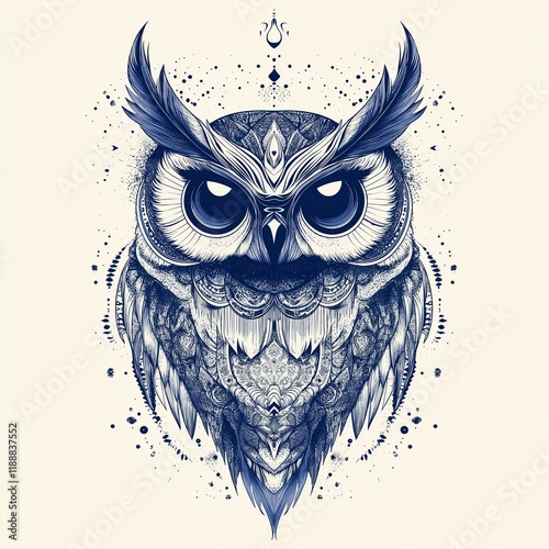 Elegant Owl Vector Graphic Design Art. Artistic Owl Vector Illustration. Stylish Owl Graphic Design. Modern Owl Vector Artwork. Creative Owl. Design for Digital Projects. Owl Graphic Art for Branding photo