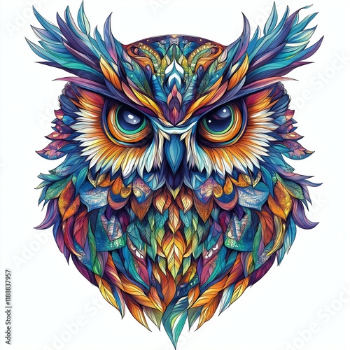 Elegant Owl Vector Graphic Design Art. Artistic Owl Vector Illustration. Stylish Owl Graphic Design. Modern Owl Vector Artwork. Creative Owl. Design for Digital Projects. Owl Graphic Art for Branding photo