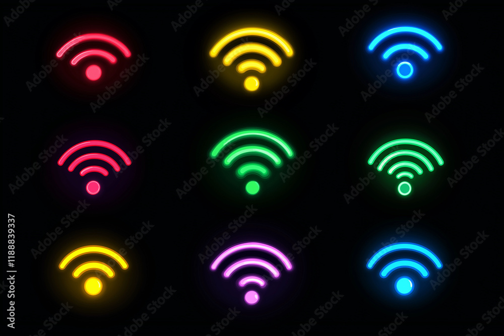 Flat illustration of a Vector wifi, communication symbol, signal and symbol. Wireless icon. Wi-Fi symbol set. Router wireless technology. Free wireless zone. Strong signal of public wifi area Flat illustration of a Vector wifi, communication symbol, signal and symbol. Wireless icon. Wi-Fi symbol set. Router wireless technology. Free wireless zone. Strong signal of public wifi area