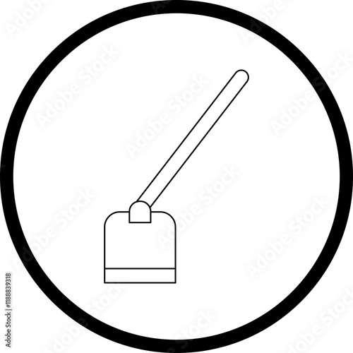 Hoe icon single vector illustration