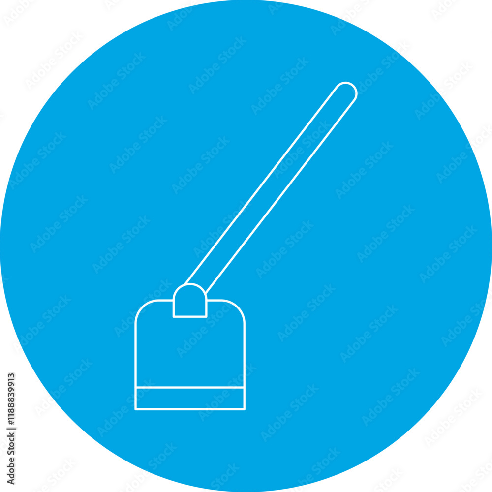 Obraz premium Hoe icon single vector illustration