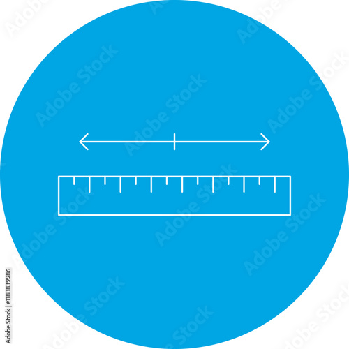 Measuring icon single vector illustration photo