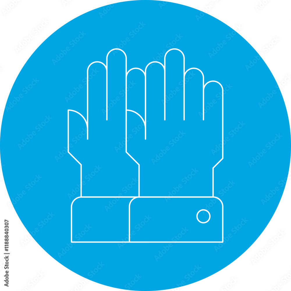 Obraz premium Working Gloves icon single vector illustration