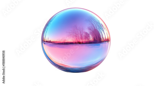 Wallpaper Mural glass sphere on white background  Torontodigital.ca