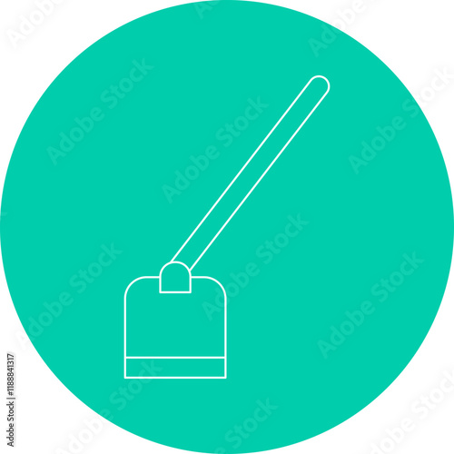 Hoe icon single vector illustration