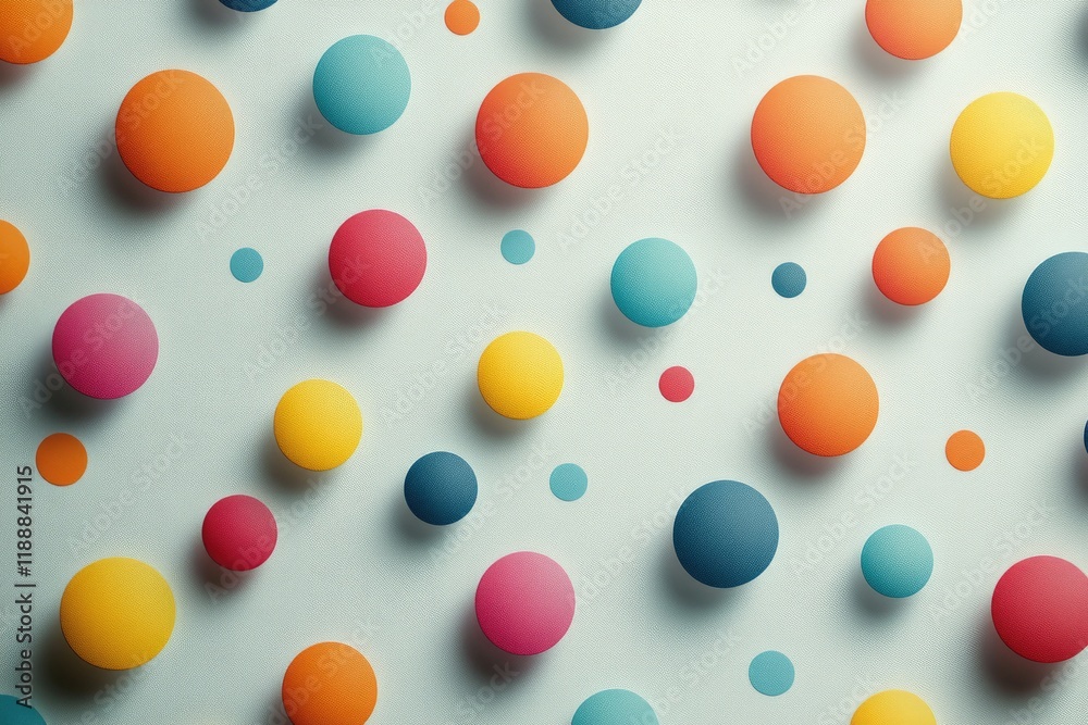 A playful polka dot pattern with multicolored circles of varying sizes on a bright, contrasting background,copy space background A playful polka dot pattern with multicolored circles of varying sizes on a bright, contrasting background,copy space background