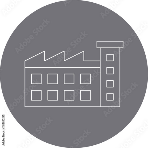 Industrial Buildings icon single vector illustration