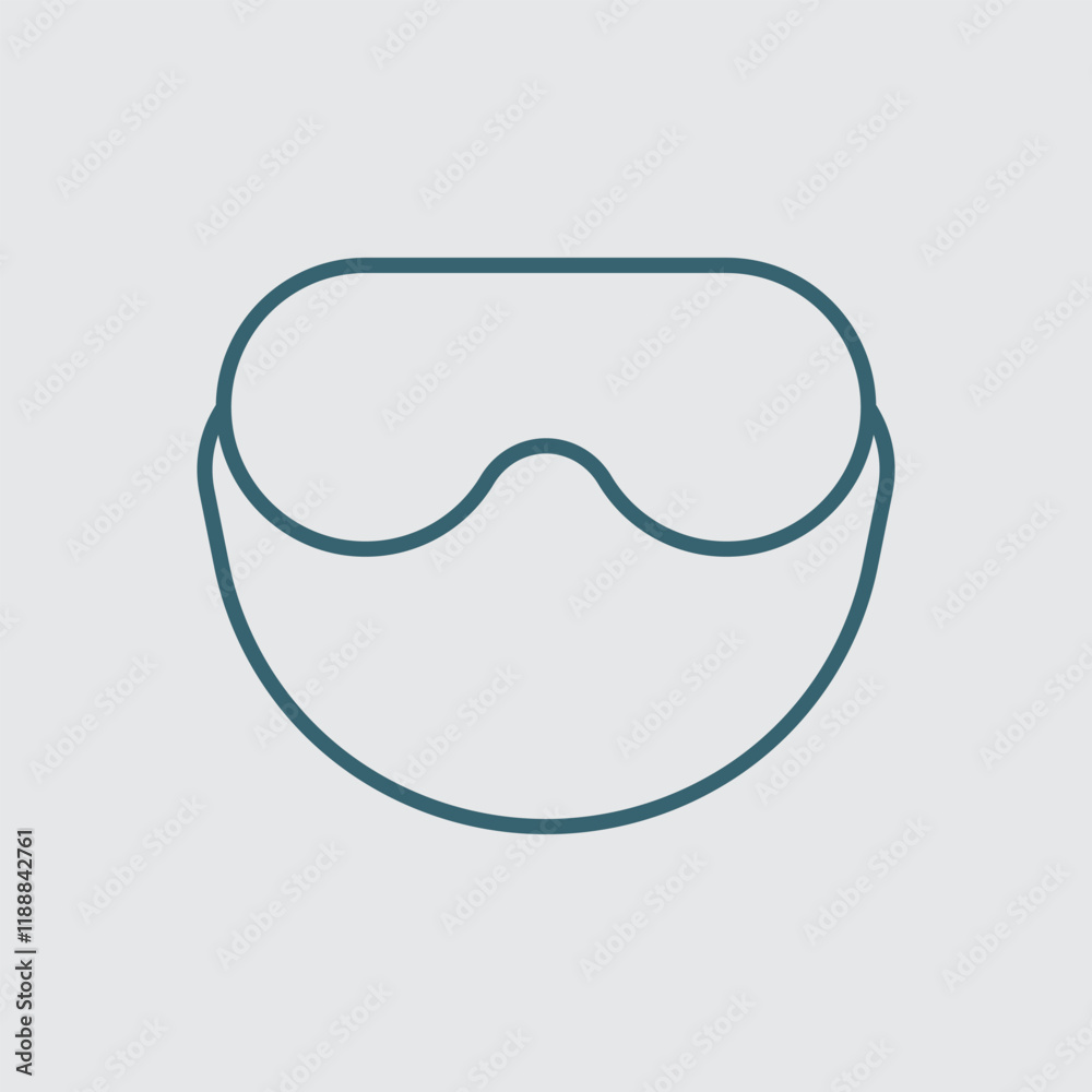 sleep blindfold icon vector line sleep blindfold icon vector line