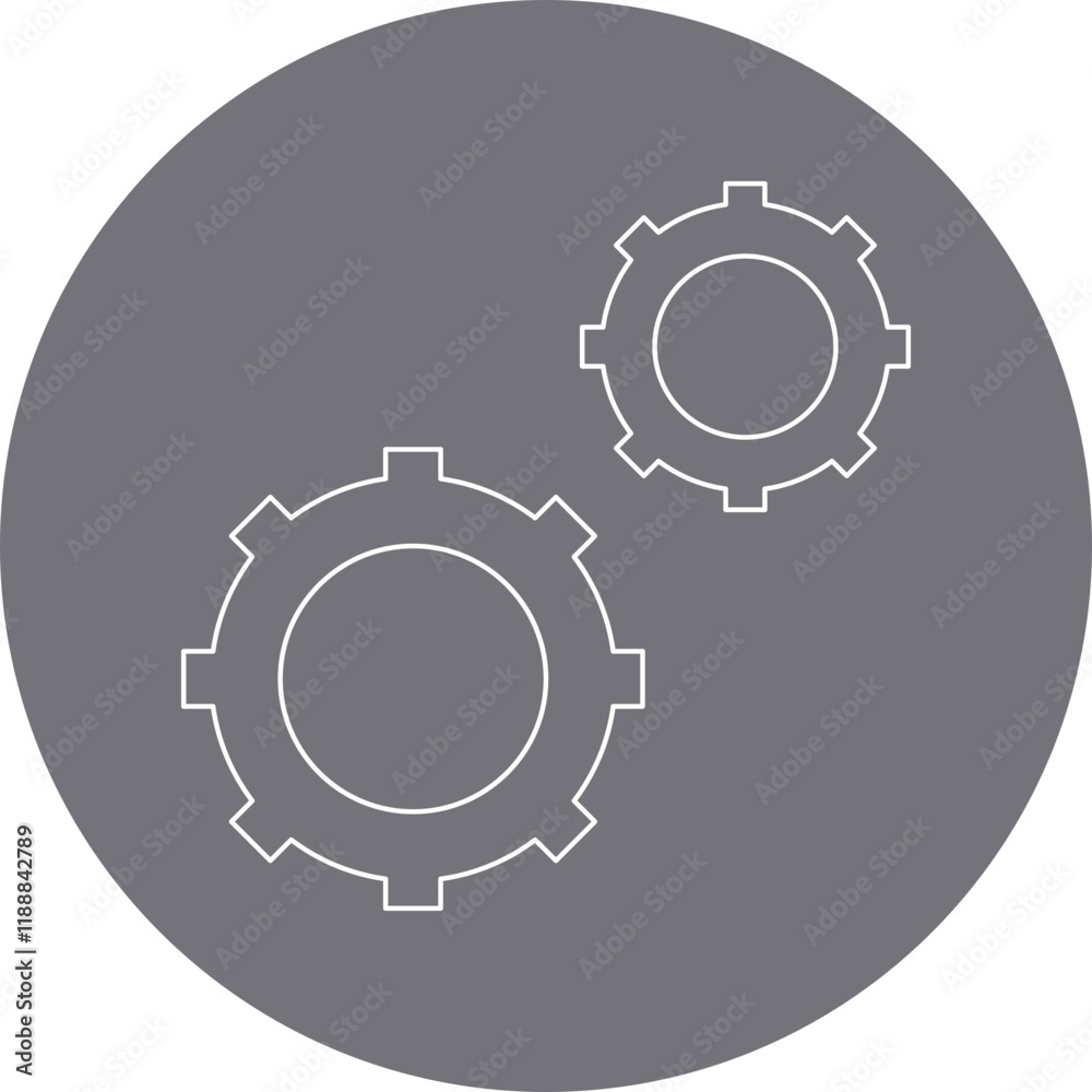 Gear Wheel Drawing icon single vector illustration Gear Wheel Drawing icon single vector illustration