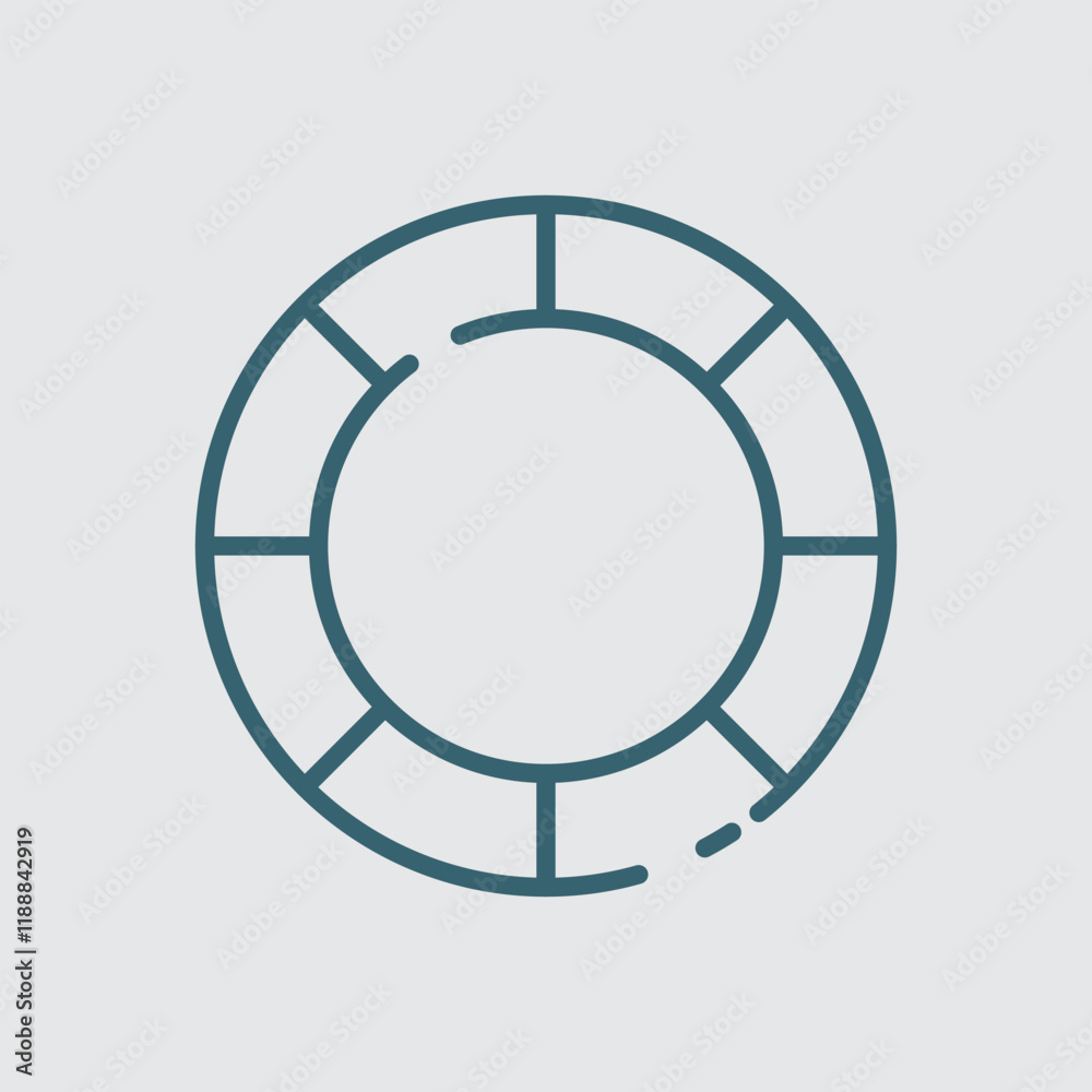 Lifebouy rescue icon line vector editable stroke Lifebouy rescue icon line vector editable stroke
