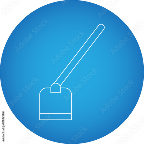 Hoe icon single vector illustration