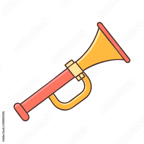 bugle vector icon, bugle vector illustration - simple illustration of bugle, perfect for logos,and bugle -themed designs.