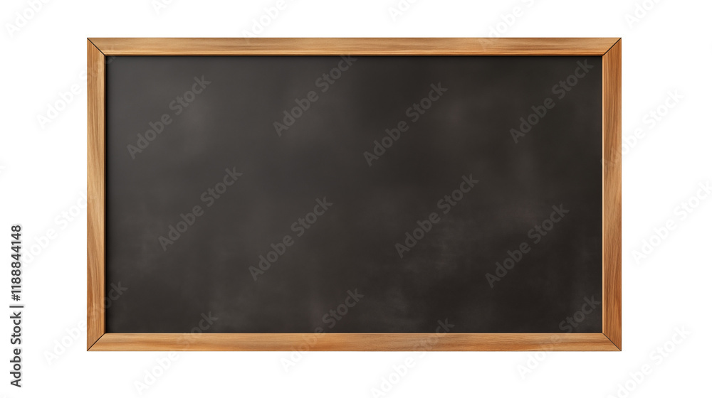 Blank chalkboard with a wooden frame isolated on a white background, suitable for education, restaurants, or creative messages Blank chalkboard with a wooden frame isolated on a white background, suitable for education, restaurants, or creative messages