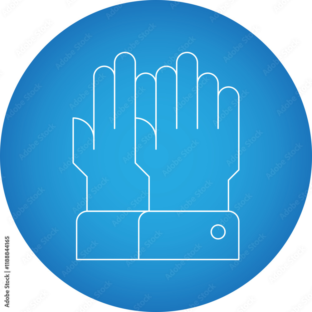 Obraz premium Working Gloves icon single vector illustration