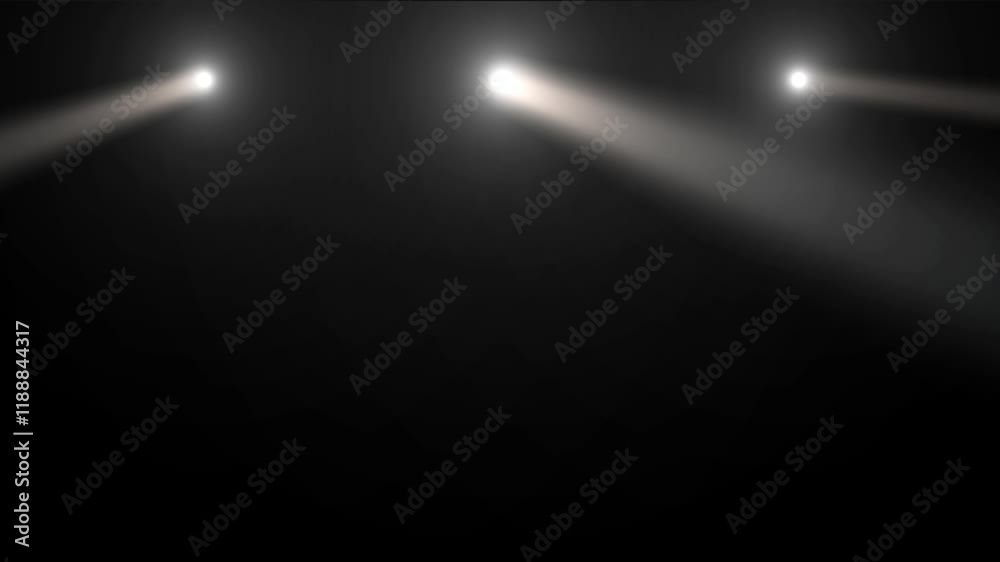 White color spotlight on stage, Abstract rays light lens flare style vintage overlay shine spotlight effect.