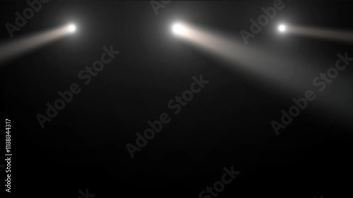 White color spotlight on stage, Abstract rays light lens flare style vintage overlay shine spotlight effect.