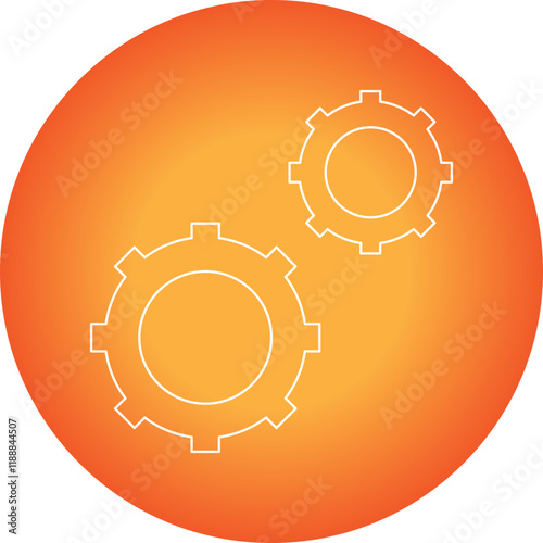 Gear Wheel Drawing icon single vector illustration