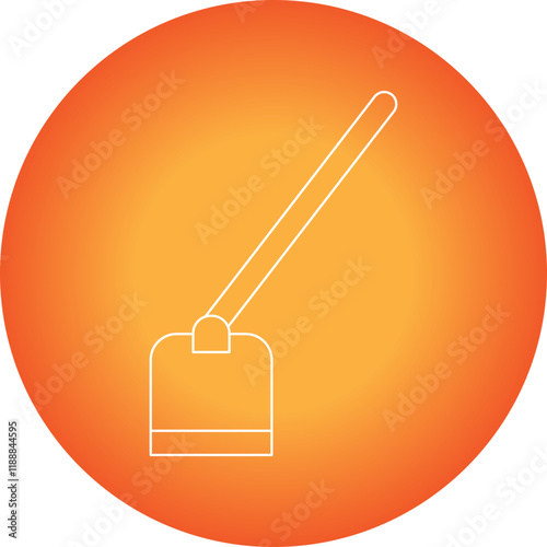 Hoe icon single vector illustration