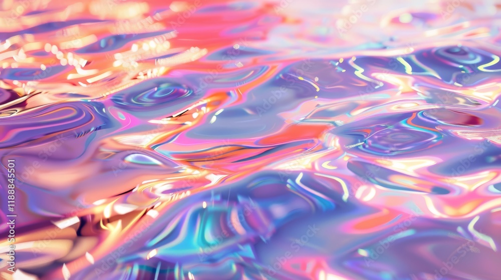 Obraz premium Iridescent Liquid Abstract Wallpaper