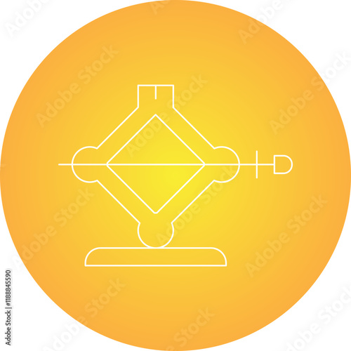Screw Jack icon single vector illustration
