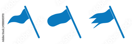Message flag flat icon for apps and websites. Flag icon. Eps 10.