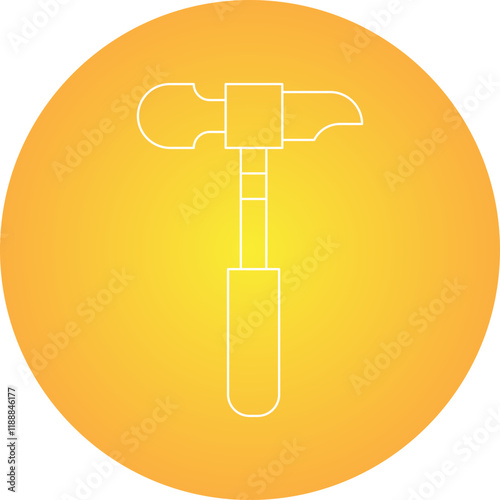 Hammer icon single vector illustration
