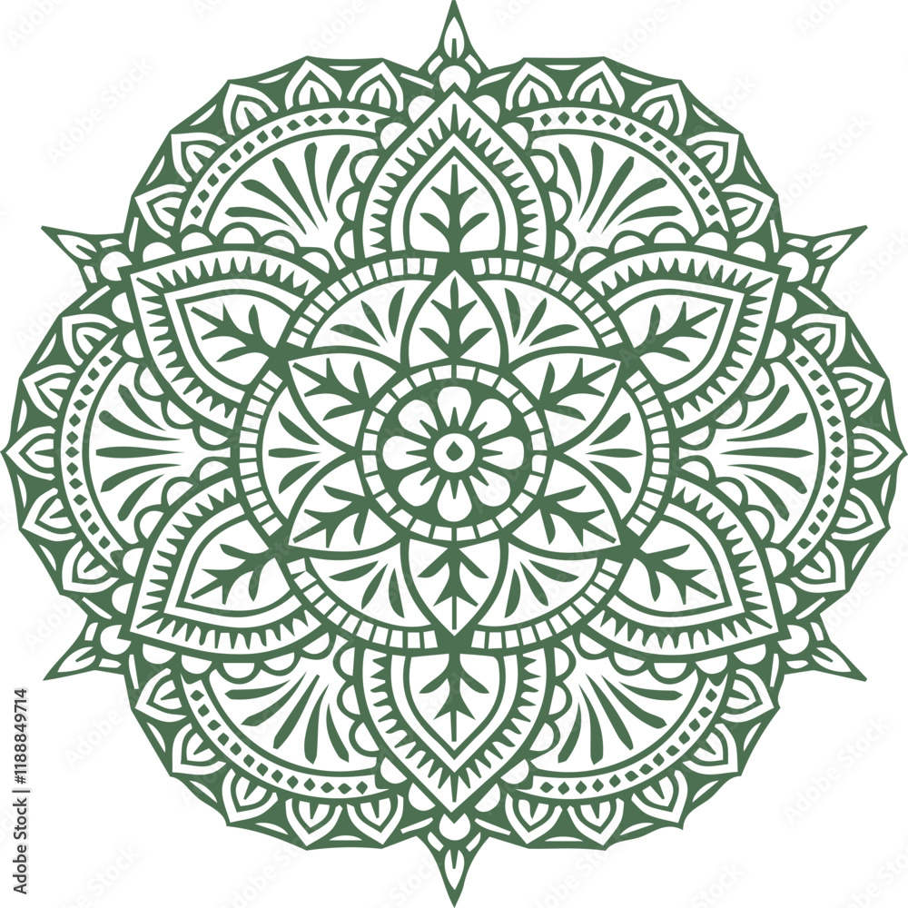 Fototapeta premium Beautiful flower art and mandala vector design