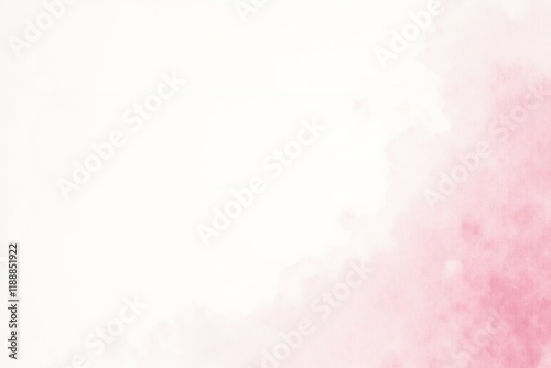 Soft Pink Watercolor Wash on White Background