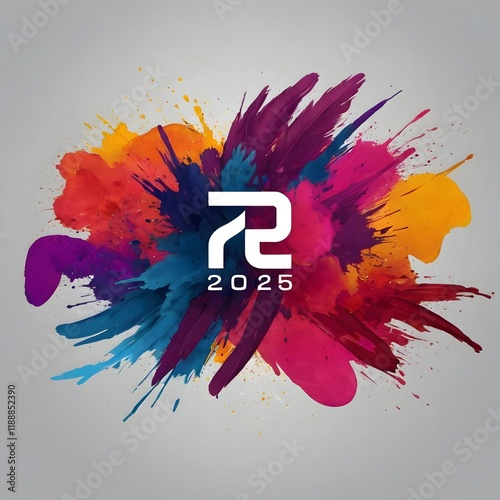 new year 2025 R logo design