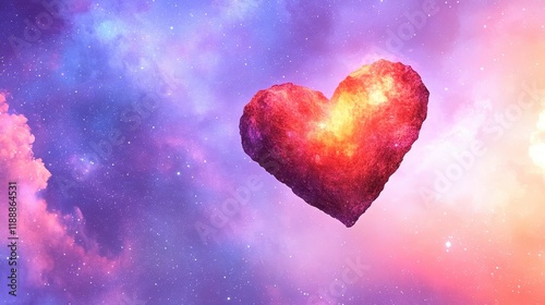 Cosmic Heart: A Celestial Love Story in the Nebula