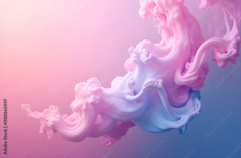 Fototapeta premium Abstract smoke background pastel blue and pink colors.