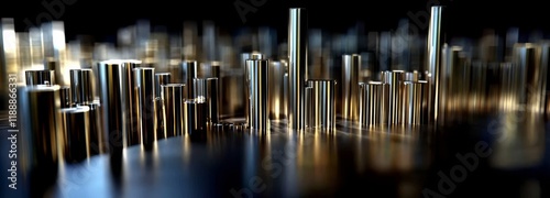 Visual Analysis of Gold and Metal Bar Graph Trends.