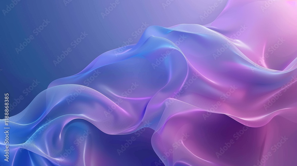 Obraz premium Abstract Flowing Fabric, Gradient Wallpaper