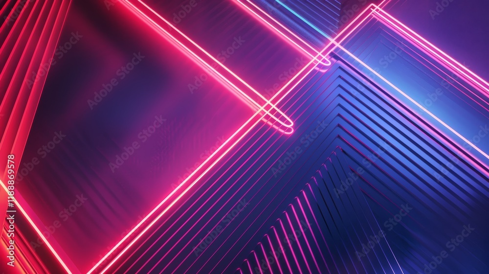 Fototapeta premium Abstract Neon Lines Wallpaper
