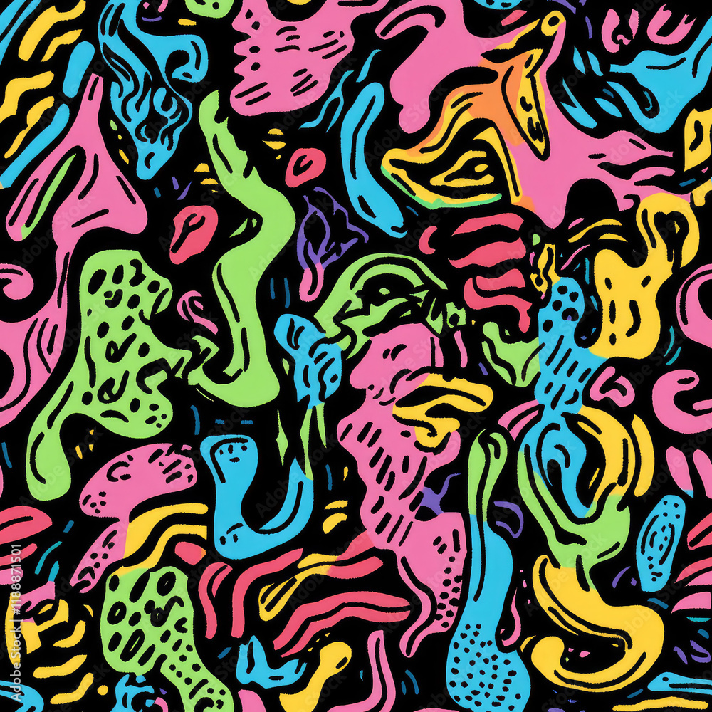 Fototapeta premium Neon Colors Pattern