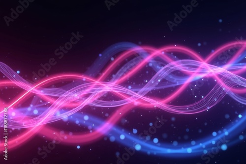 Dance of Vibrant Waves in a Futuristic Dreamscape