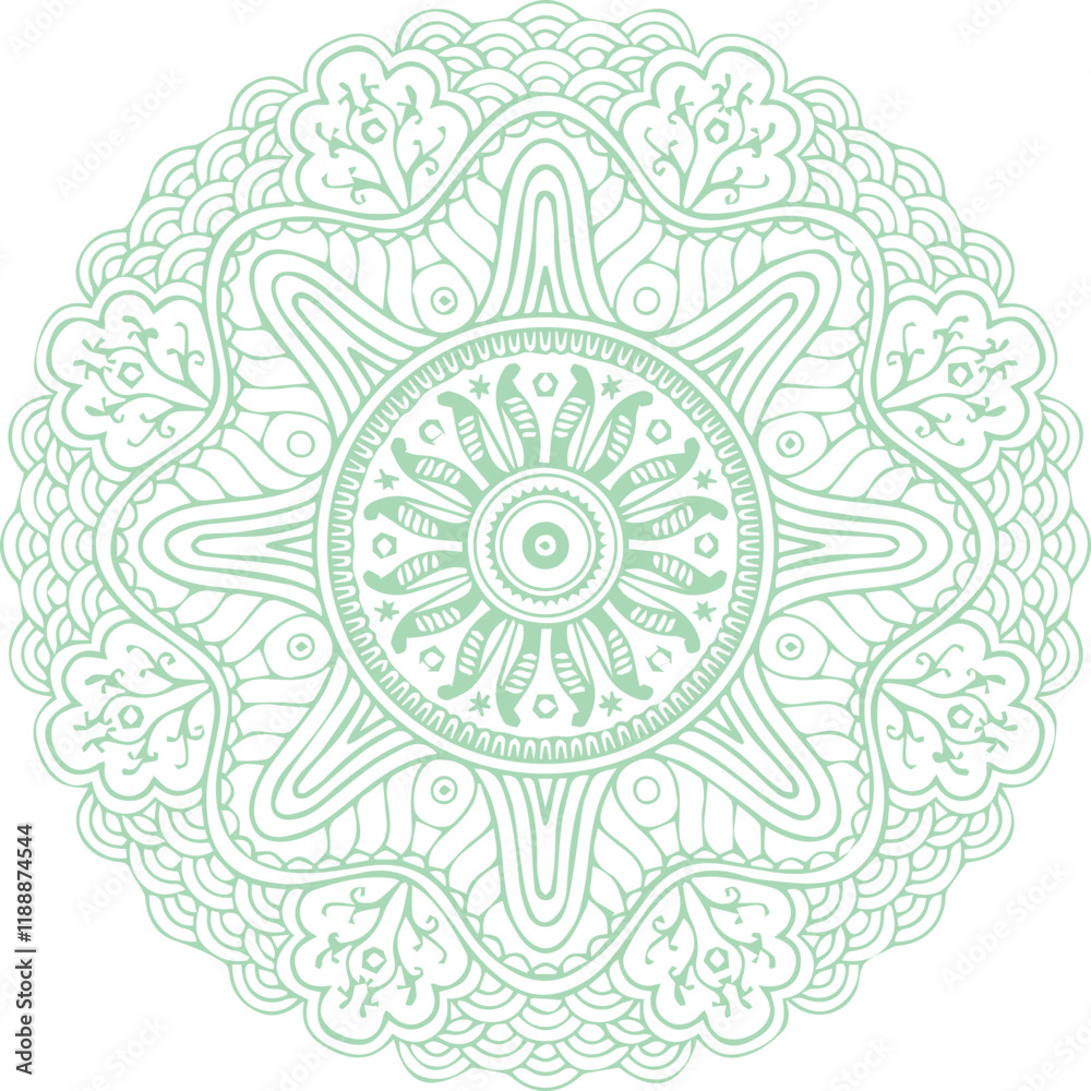Fototapeta premium Beautiful flower art and mandala vector design