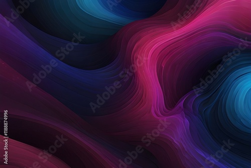 horizontal artistic colorful abstract wave background with royal blue, moderate pink and very dark magenta colors. can be used as texture, background or ... Generative AI