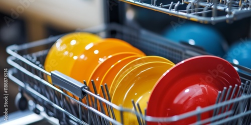 An image showcasing a dishwasher tab, highlighting the effectiveness of the dishwasher tab in cleaning dishes for everyday use. This dishwasher tab offers convenience and efficiency in dishwashing. photo