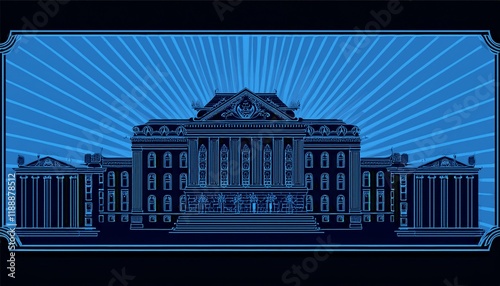 royal blue history black border cool blue colour heritage b