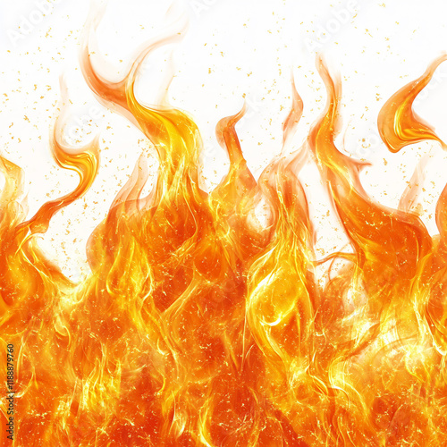 Mesmerizing Dance of Flames Against White Canvas hot fire burn heat fiery light 