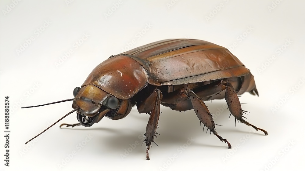 Naklejka premium A brown and white bug with long legs