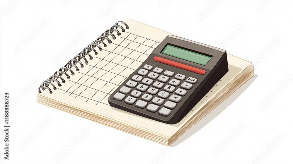 Wide Angle Notebook Paper with Calculator Layout for Calculations Wide Angle Notebook Paper with Calculator Layout for Calculations