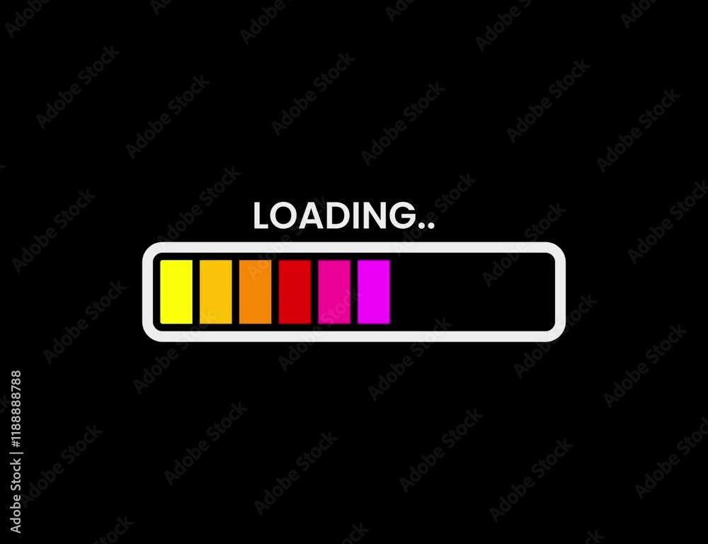 transparent gif loading colorful bar