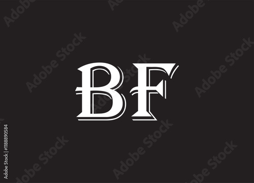 BF letter logo and initial logo design photo